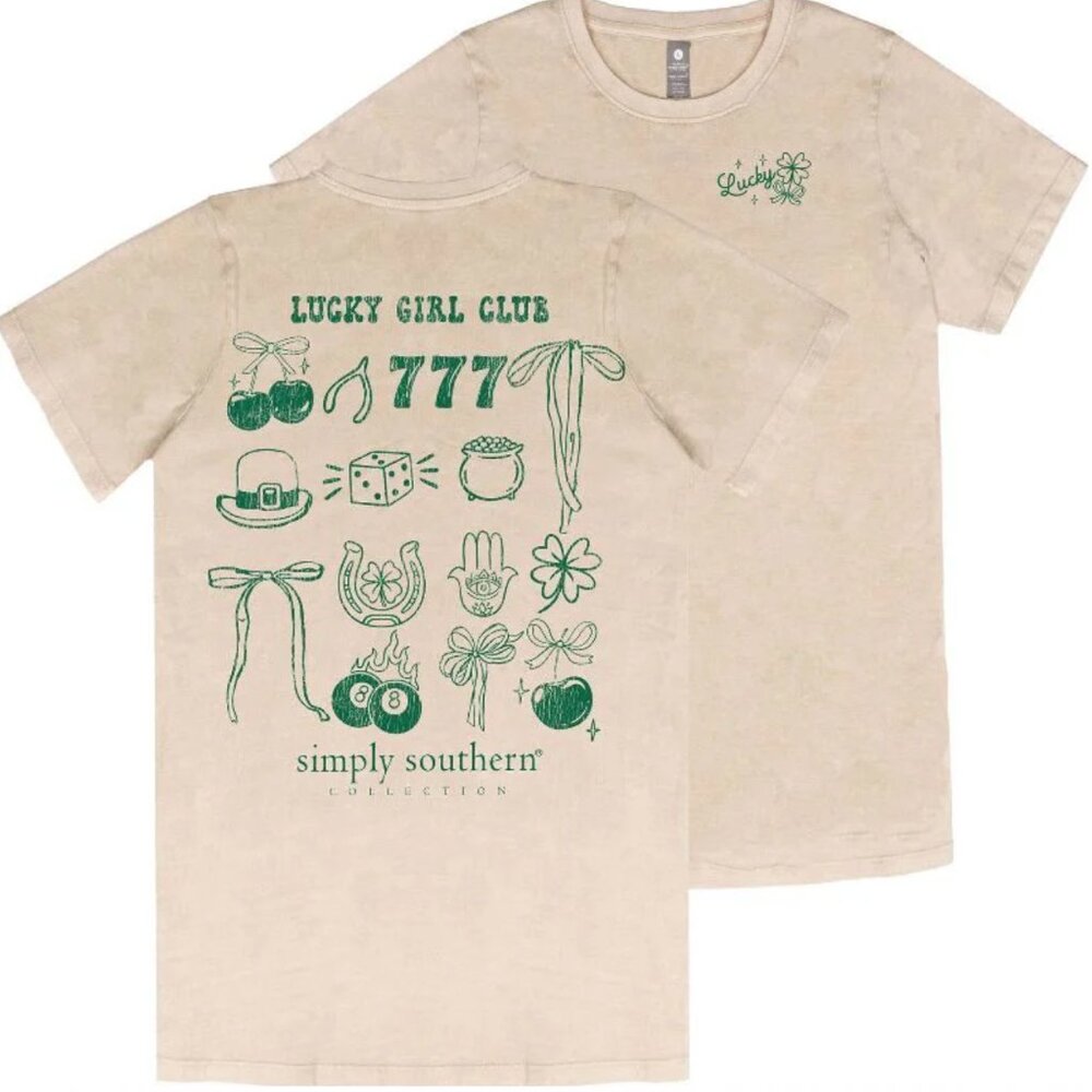 Simply Southern Lucky Girls Club   T-Shirt